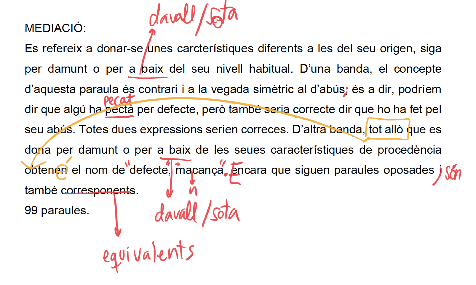 Exemple 1 paràfrasi intralingüística escrita